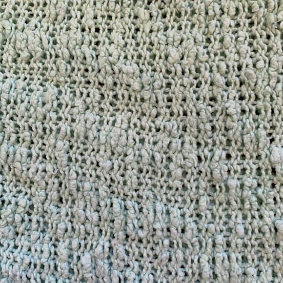 Free People Songbird Popcorn Pullover Sweater Aqua Size Medium - Picture 8 of 8